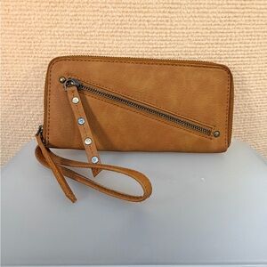 Free People Vegan, Distressed Tan Wristlet
